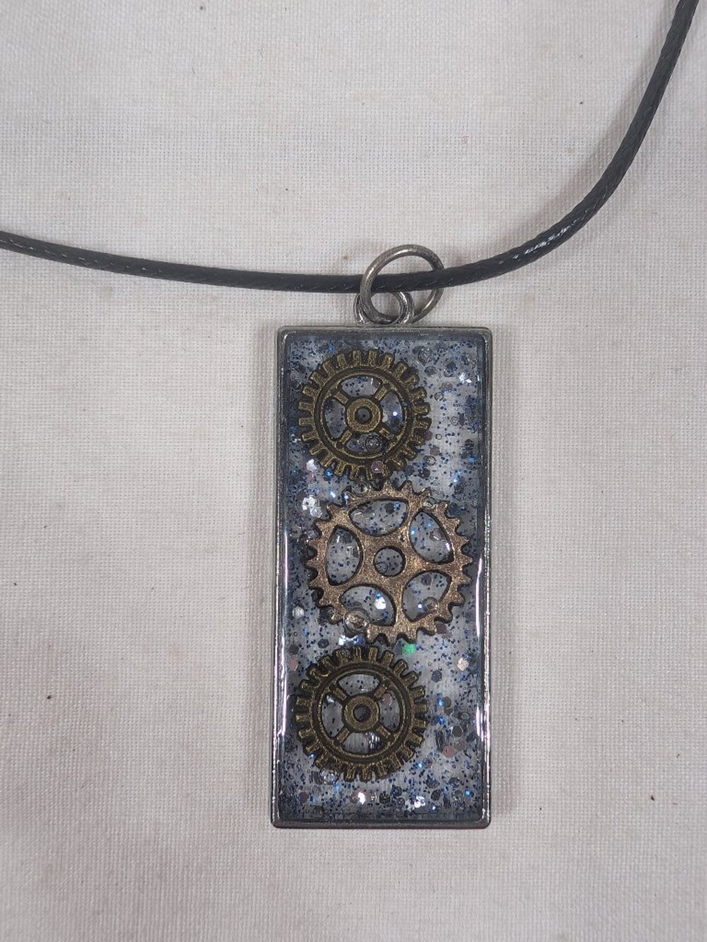 Handmade Resin Gear Necklace